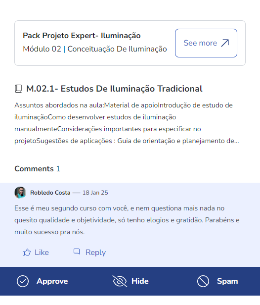 aprovação do curso 1